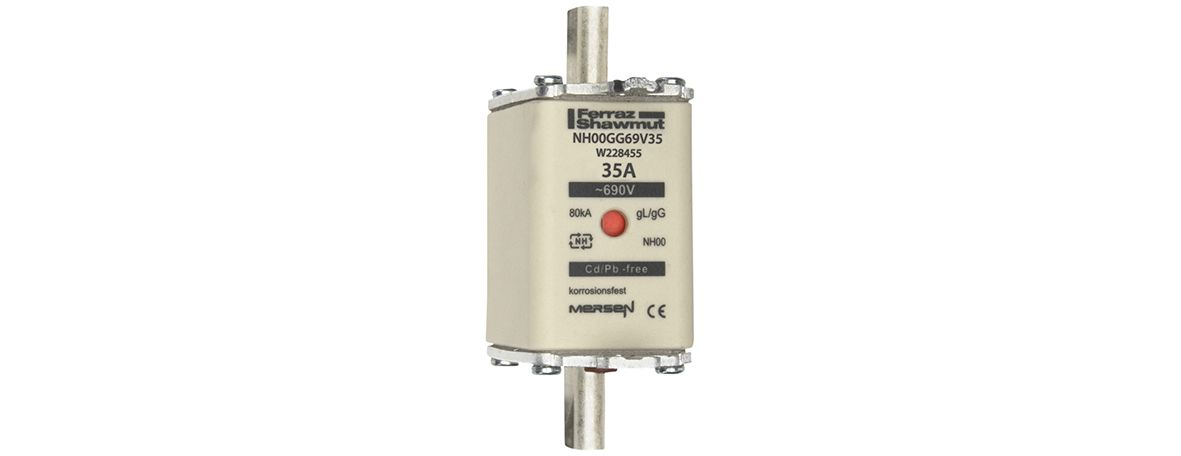 W228455 - NH fuse-link gG, 690VAC, size 00, 35A double indicator/live tags